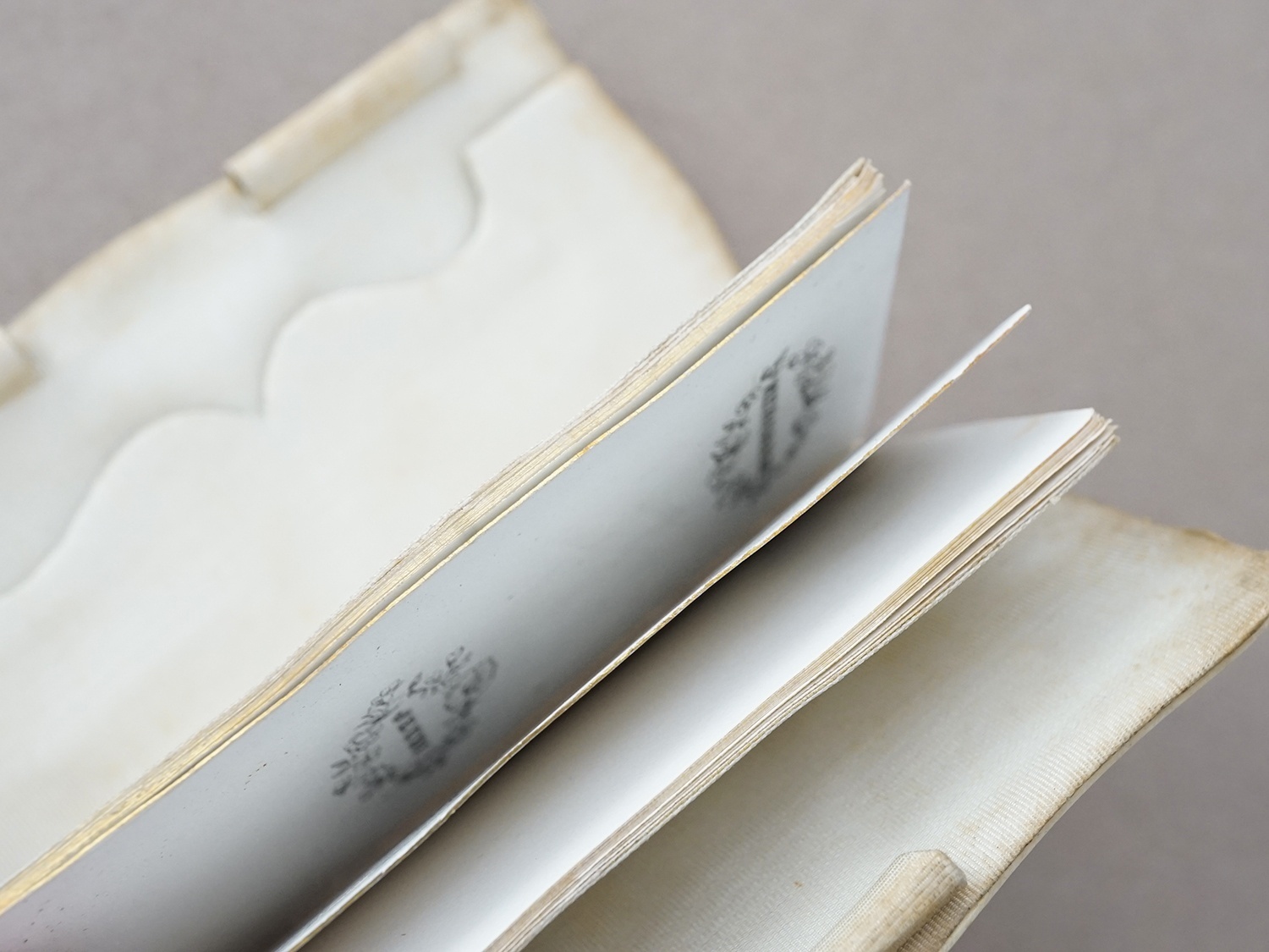 画像13: 19世紀 舞踏会の手帳 ペンシル付 薔薇＆リボンのリース カルネ・ド・バル  (13)