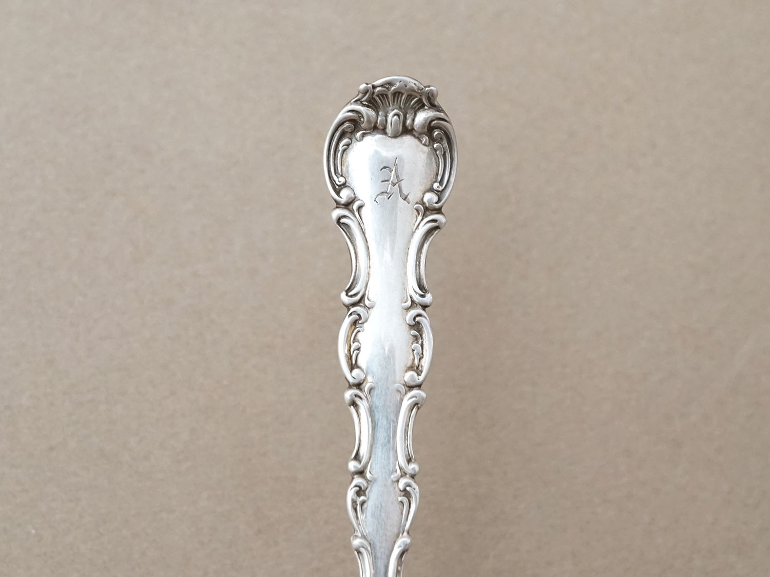 画像9: 1897年 アンティーク  シルバー製 カトラリーセット イニシャル【A】シルバー925 (9)