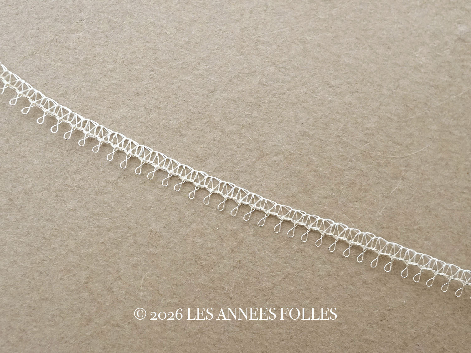 画像1: アンティーク 極細 ホワイトシルバー メタル製トリム 4mm幅 (1)