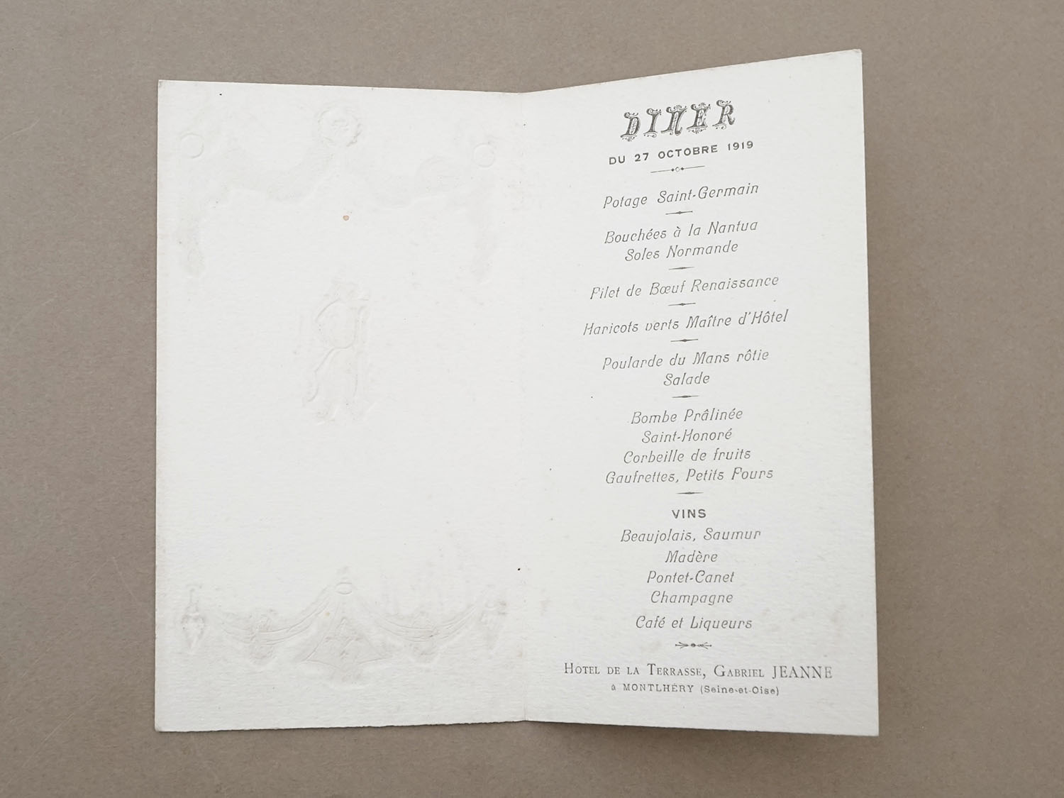 画像3: ＊蚤の市＊アンティーク メニューカード＆モノグラムのデザイン画 (3)