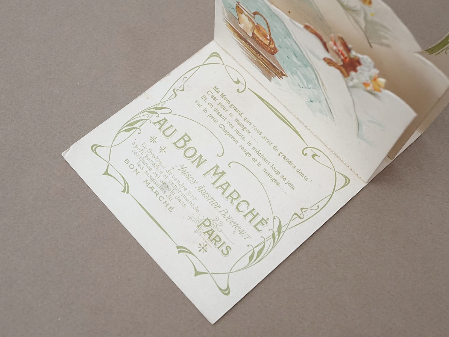 画像5: アンティーク ボンマルシェ 立体 クロモ 赤ずきんちゃん - AU BON MARCHE PARIS - (5)