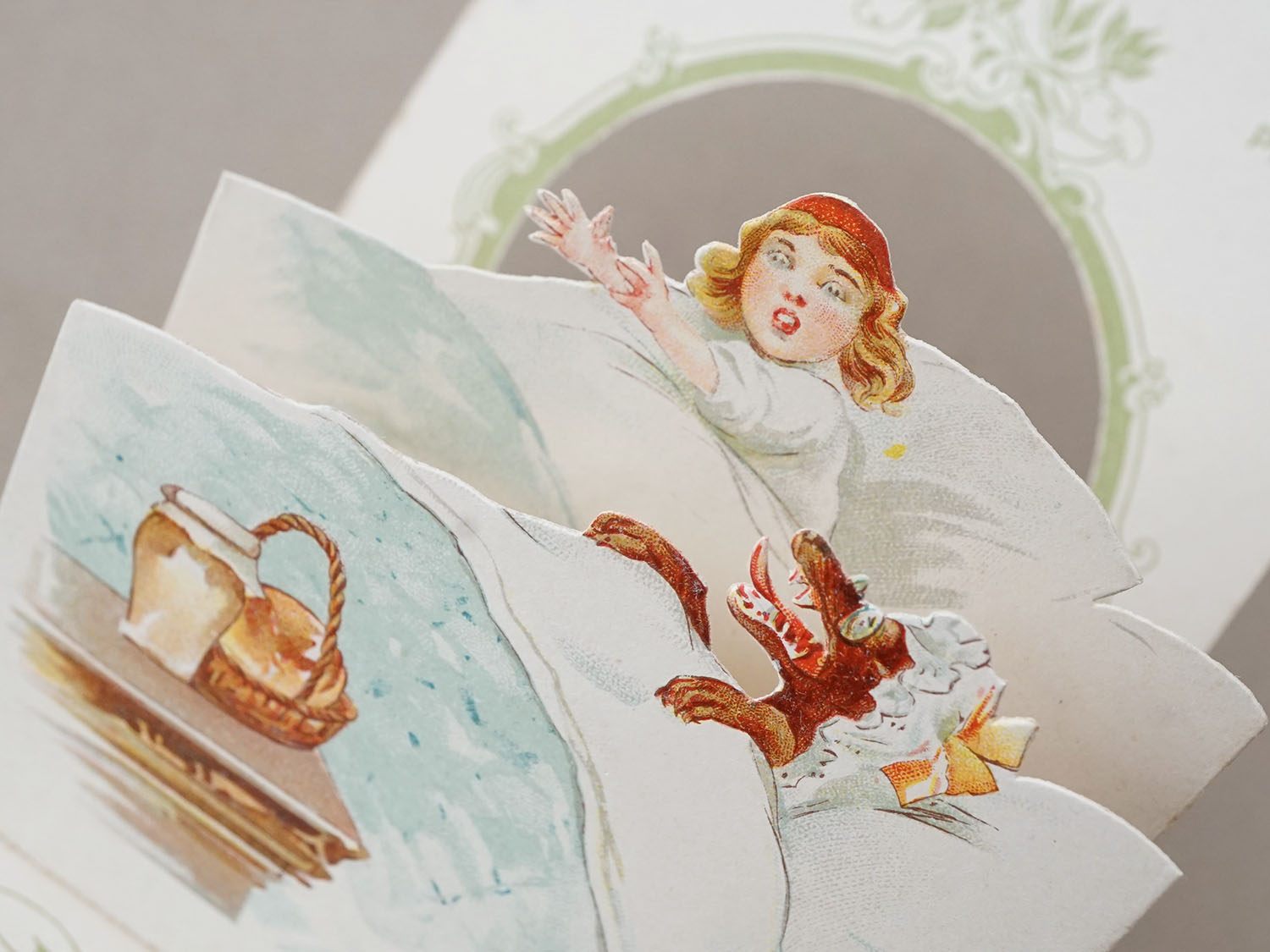 画像4: アンティーク ボンマルシェ 立体 クロモ 赤ずきんちゃん - AU BON MARCHE PARIS - (4)