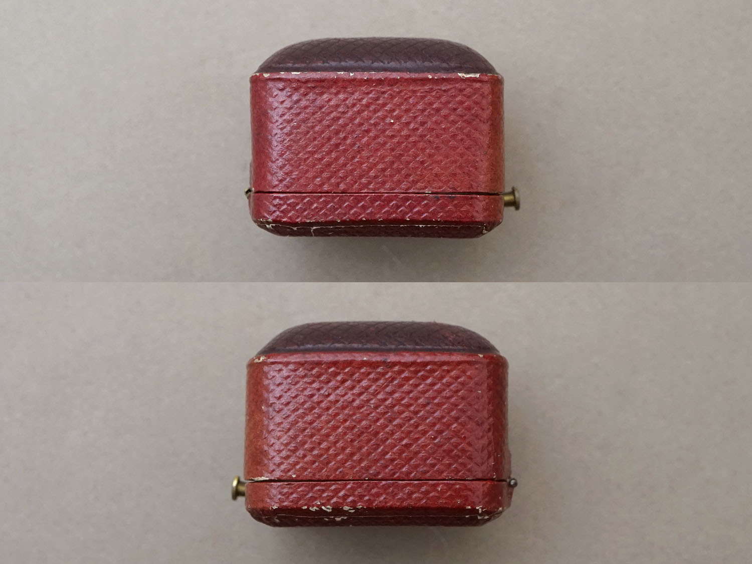 画像7: 19世紀末 アンティーク 本革製 ジュエリーボックス  リングボックス ブラウン (7)