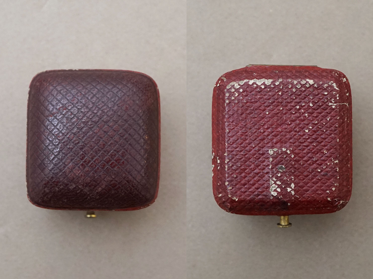 画像5: 19世紀末 アンティーク 本革製 ジュエリーボックス  リングボックス ブラウン (5)