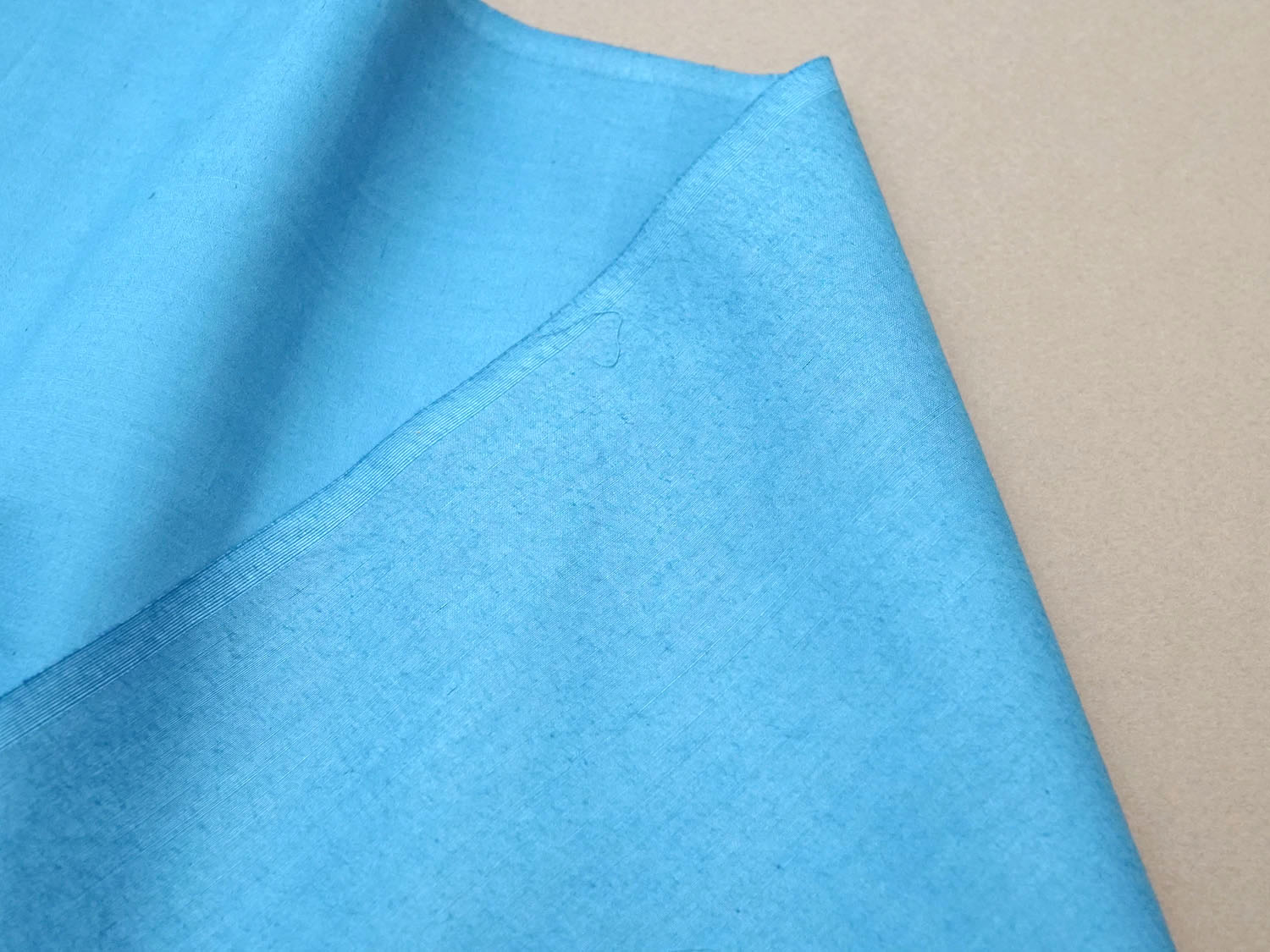 画像5: アンティーク シルク製 ファブリック ブルー 124×115cm (5)