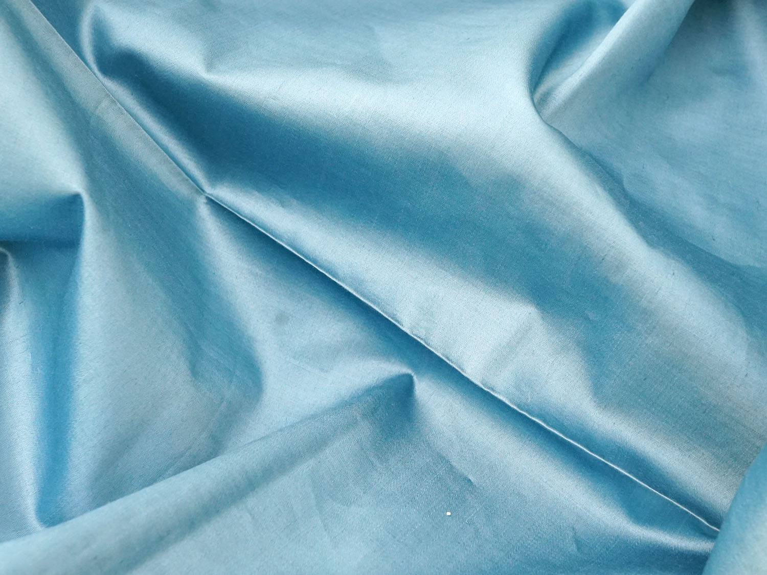 画像2: アンティーク シルク製 ファブリック ブルー 124×115cm (2)