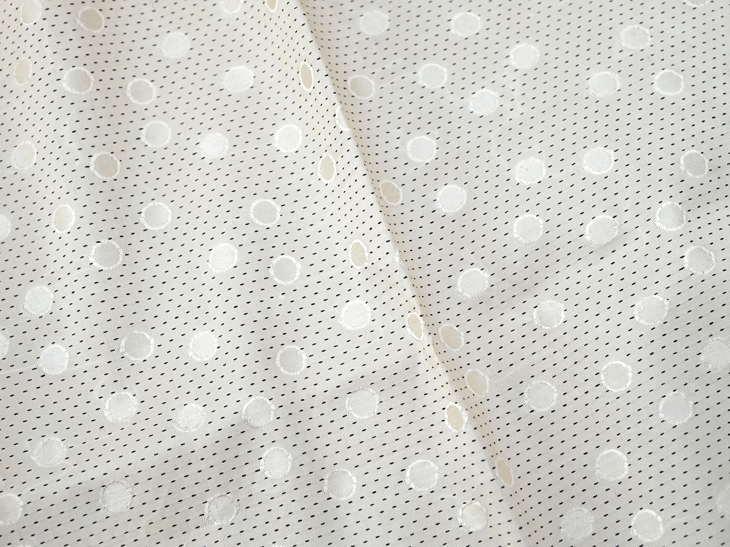 画像2: 19世紀末 アンティーク シルク製 ファブリック ジャガード織 ドット柄 (2)