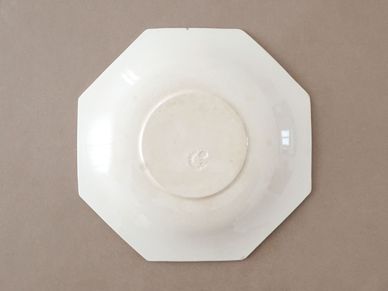 画像6: ＊蚤の市＊19世紀 アンティーク オクトゴナル コーヒーソーサー モントロー窯 - MONTEREAU - (6)