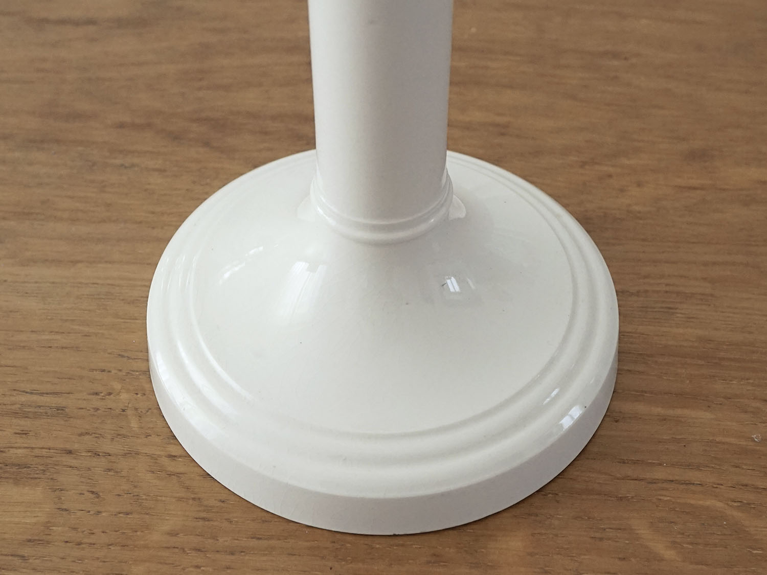 画像5: ＊蚤の市＊ アンティーク キャンドルホルダー 燭台 オフホワイト SARREGUEMINES窯  (5)