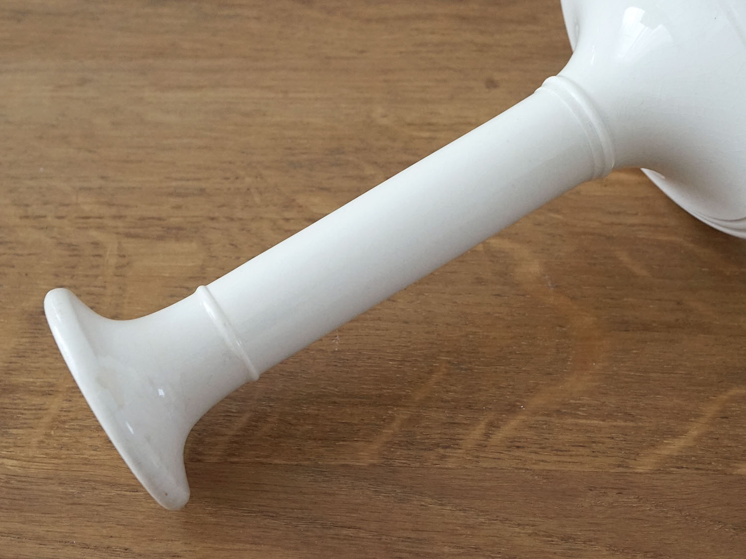 画像6: ＊蚤の市＊ アンティーク キャンドルホルダー 燭台 オフホワイト SARREGUEMINES窯  (6)