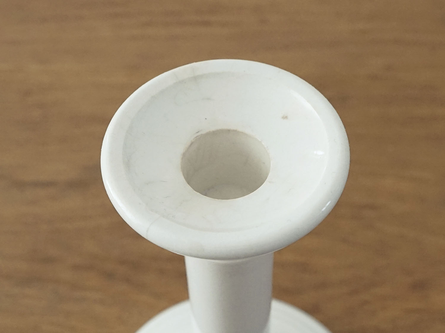 画像3: ＊蚤の市＊ アンティーク キャンドルホルダー 燭台 オフホワイト SARREGUEMINES窯  (3)