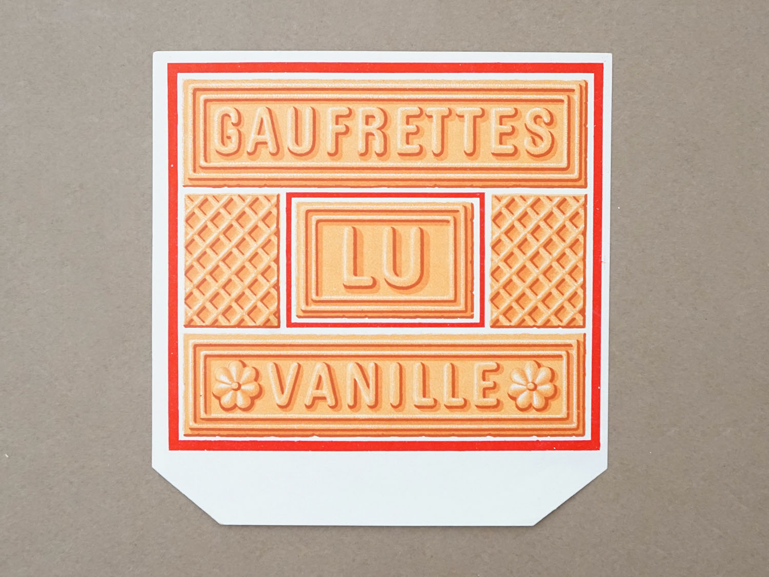 画像2: 1900年頃 アンティーク ラベル 『LU』バニラウエハース GAUFRETTES VANILLE - LEFEVRE-UTILE - (2)