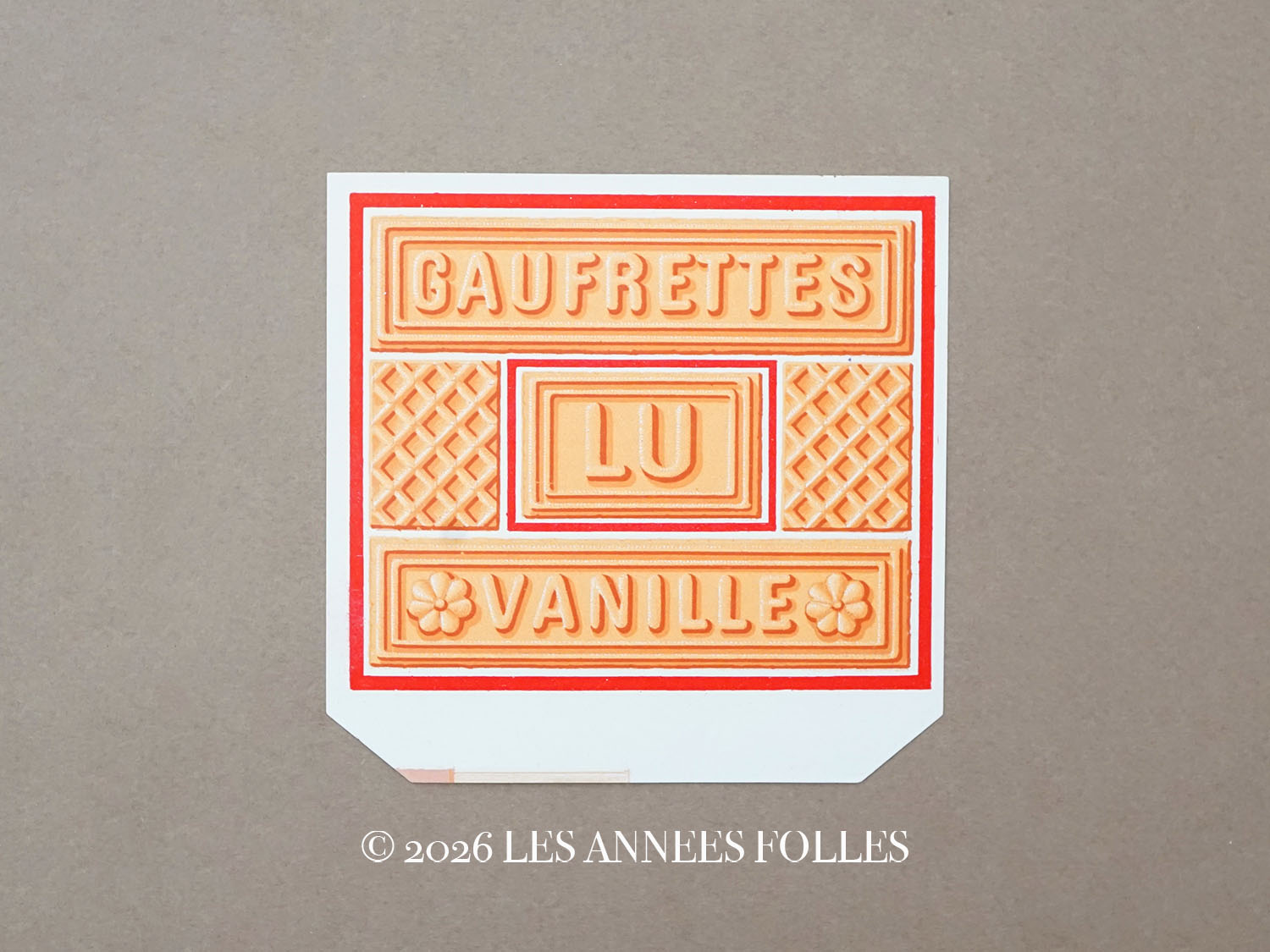 画像1: 1900年頃 アンティーク ラベル 『LU』バニラウエハース GAUFRETTES VANILLE - LEFEVRE-UTILE - (1)