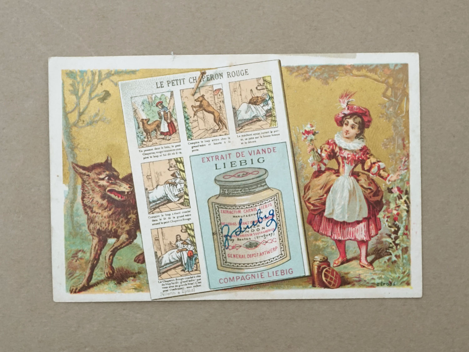 画像2: アンティーク クロモ 赤ずきん LE PETIT CHAPERON ROUGE - LIEBIG - (2)