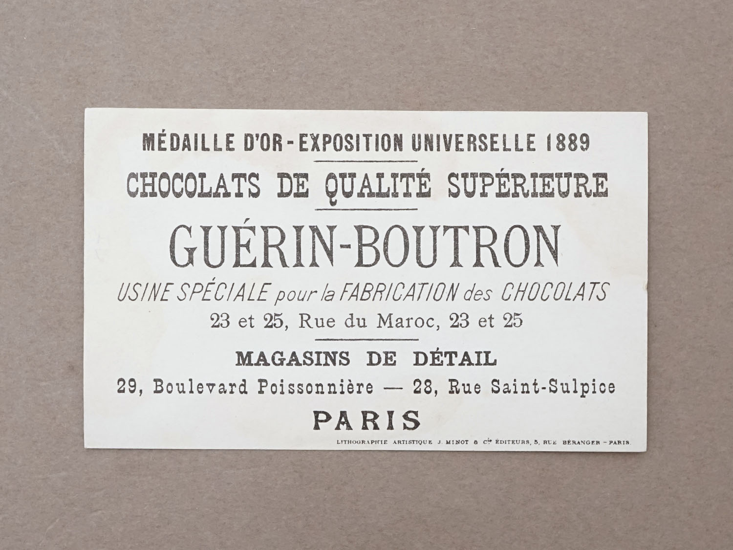 画像3: アンティーク クロモ 慈善バザー LA VENTE DE CHARITE - CHOCOLAT GUERIN-BOUTRON - (3)