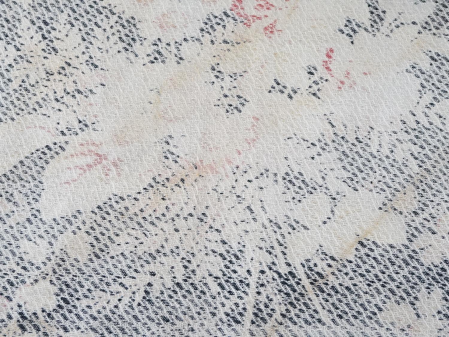 画像13: 19世紀末 アンティーク ナポレオン3世時代 コットン ファブリック 花模様  205 × 80cm (13)