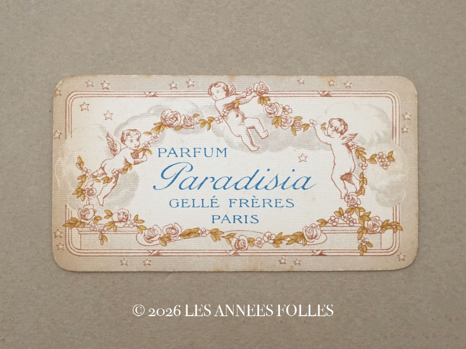 画像1: アンティーク パフュームカード PARADISIA - GELLE FRERES PARIS - (1)