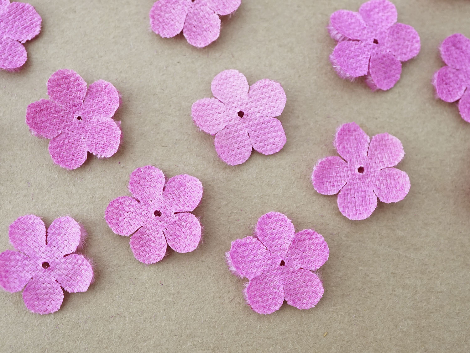 画像5: アンティーク ベルベットの布花 ピンクパープル 20ピースのセット 15mm (5)
