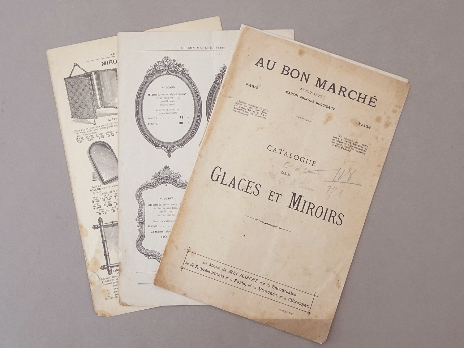 画像3: アンティーク ボンマルシェ 鏡のカタログ CATALOGUE DES GLACES ET MIROIRS - AU BON MARCHE - (3)