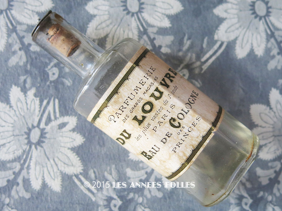 画像1: 19世紀 アンティーク パフュームボトル 香水瓶 EAU DE COLOGNE DE PRINCES -PARFUMERIE DES GRANDS MAGASINS DU LOUVRE PARIS- (1)